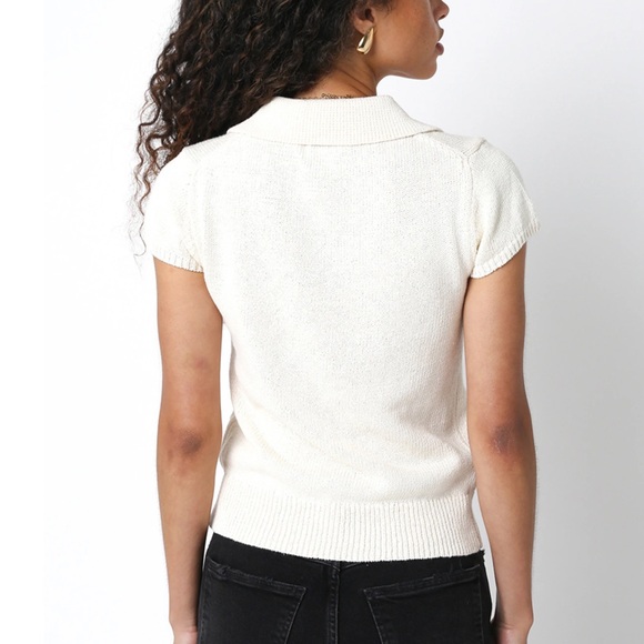 Olivaceous Collared Knit Top - Picture 2 of 5
